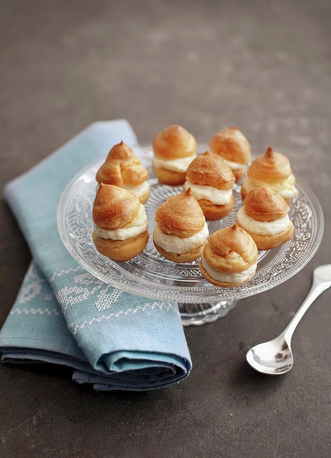Small Profiteroles Filled With Crme Ptissire Photograph by Ira Leoni