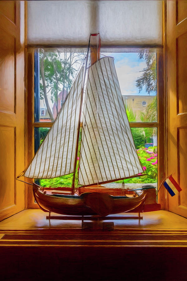 Small Sailing Boat Painting Photograph by Debra and Dave Vanderlaan