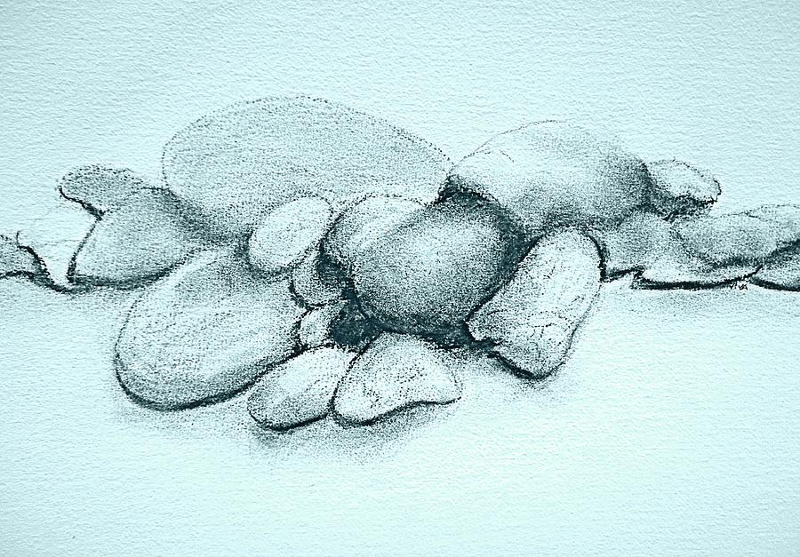 Small Stones - Cool Drawing by VIVA Anderson