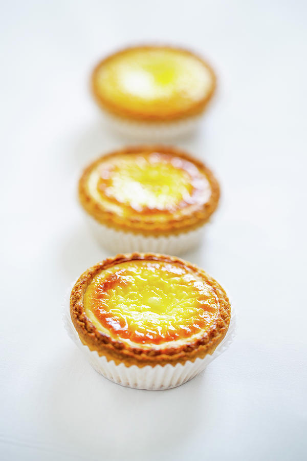 Small Tarts With Cream Cheese -egg Cream Photograph by Jan Wischnewski