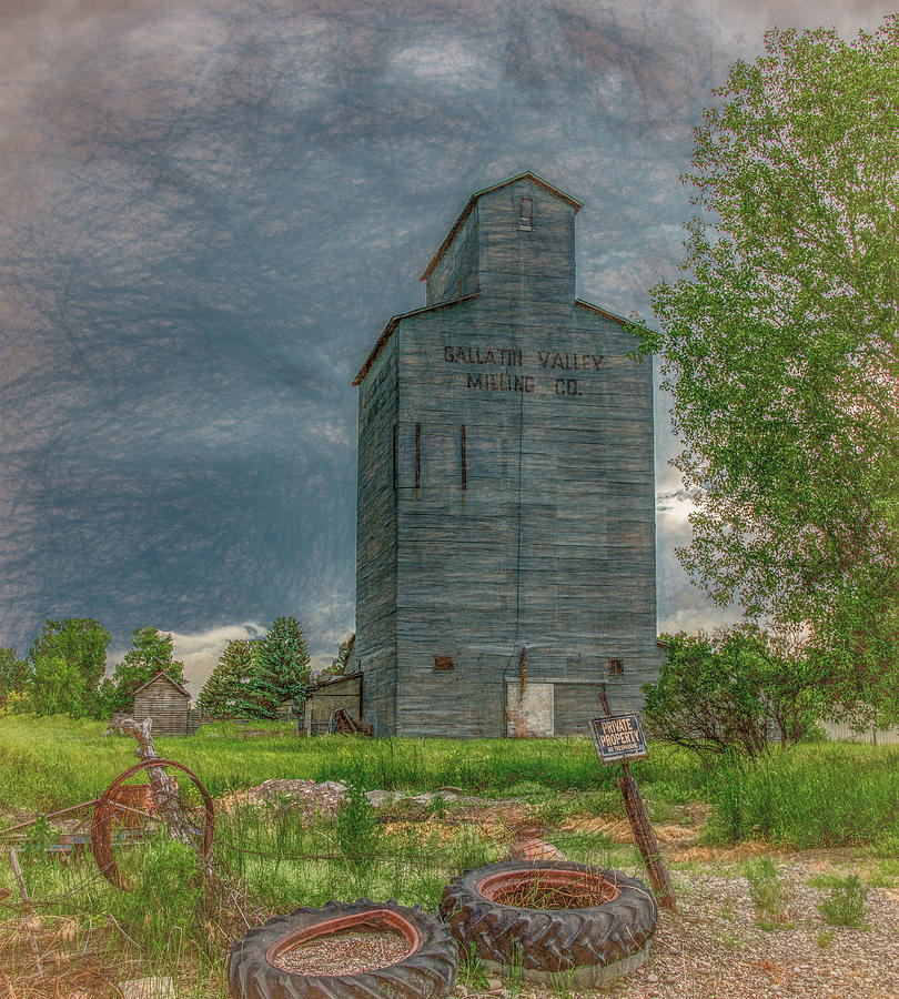 Small Town West, Painterly Photograph by Marcy Wielfaert
