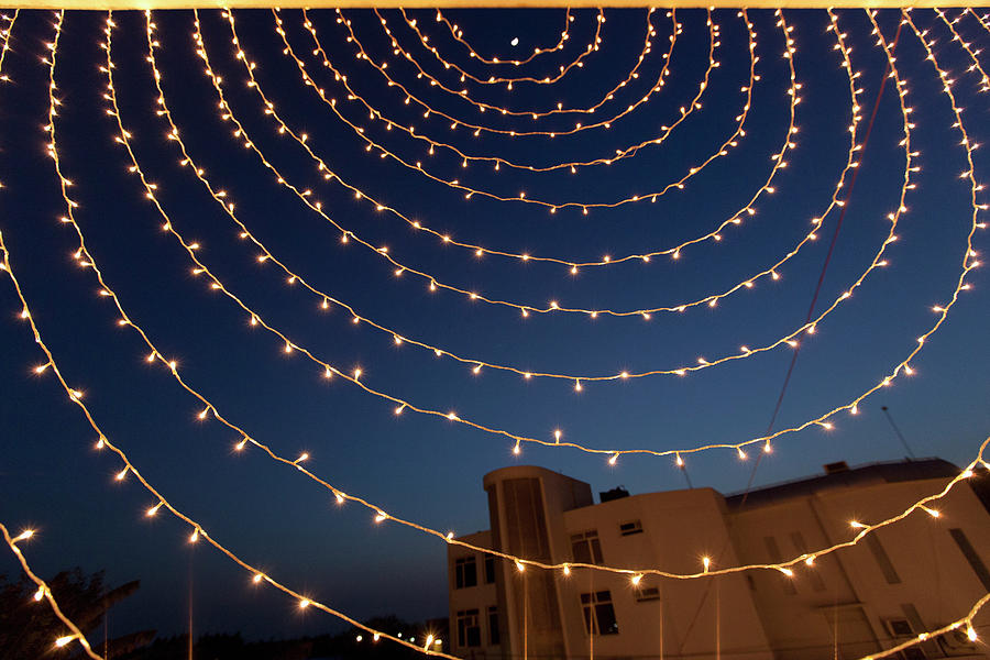 Small White Lights Strung In A Circular Photograph by Ron Nickel / Design Pics