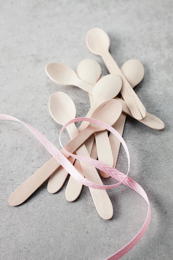 Small Wooden Spoons Photograph by Younes Stiller