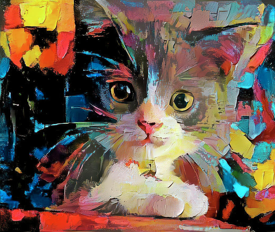 Smart Kitty Digital Art by Yury Malkov