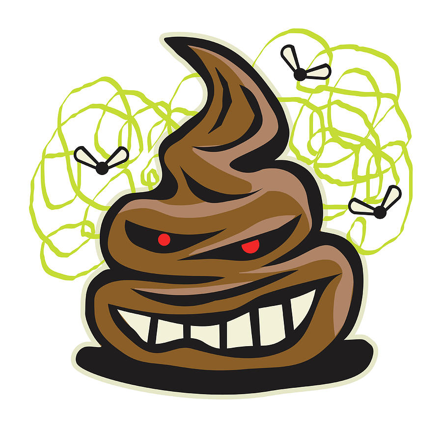 Vintage Drawing - Smelly Pile of Poop by CSA Images