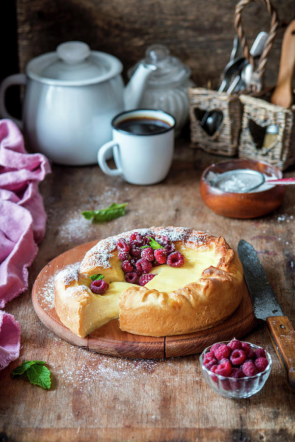 Smetannik traditional Russian Sour Cream Cake Photograph by Irina Meliukh
