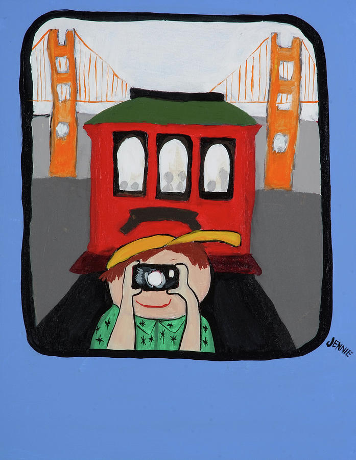 Travel Painting - Smile San Francisco by Jennie Cooley