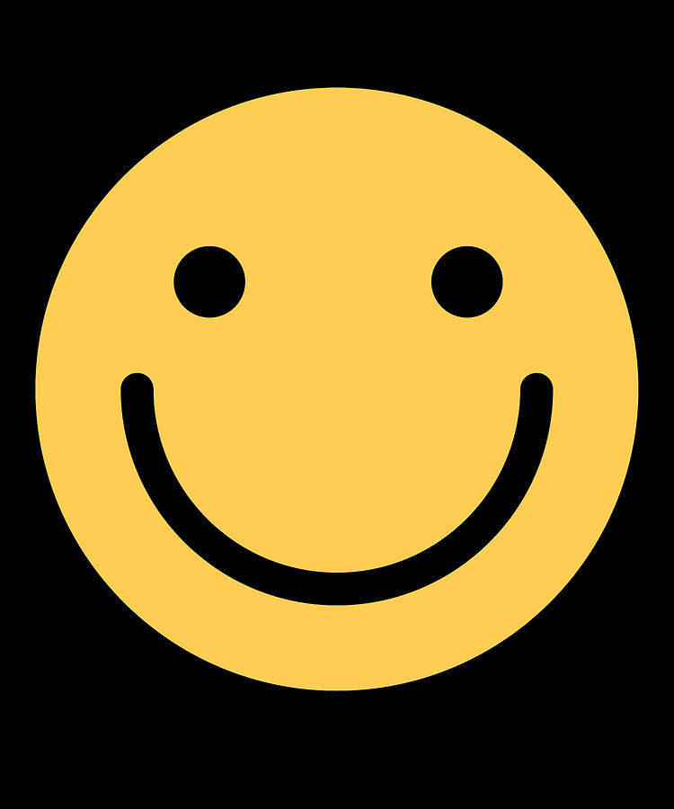 Smiley Face Cute Simple Smiling Happy Face Digital Art by DogBoo