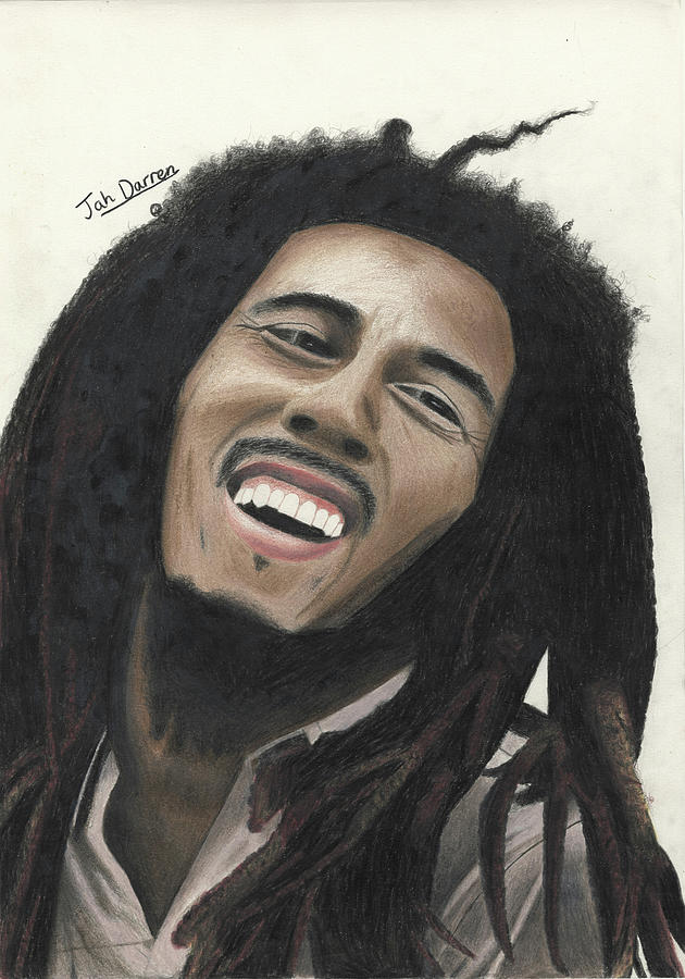 Smiling Bob Marley Drawing by Jah Darren - Fine Art America