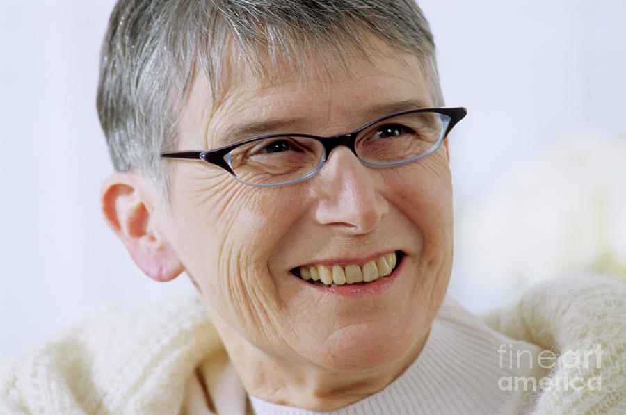 Smiling Elderly Woman Photograph by Science Photo Library