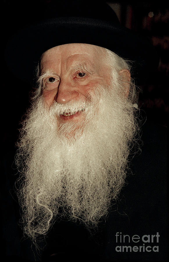 Smiling Study of Rabbi Yehuda Zev Segal - Doc Braham - All Rights Reserved Photograph by Doc Braham