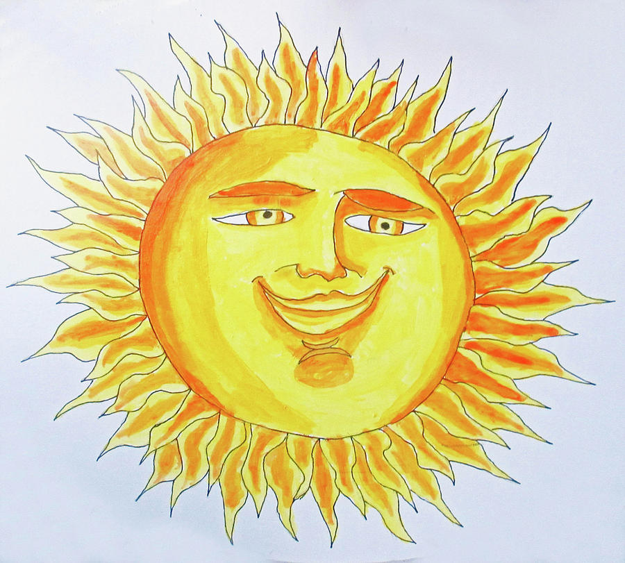 Smiling Sun Painting By Gordon Wendling