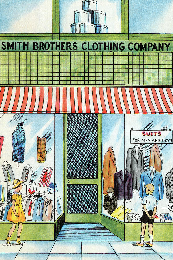 Smith Brothers Clothing Company Painting by Julia Letheld Hahn