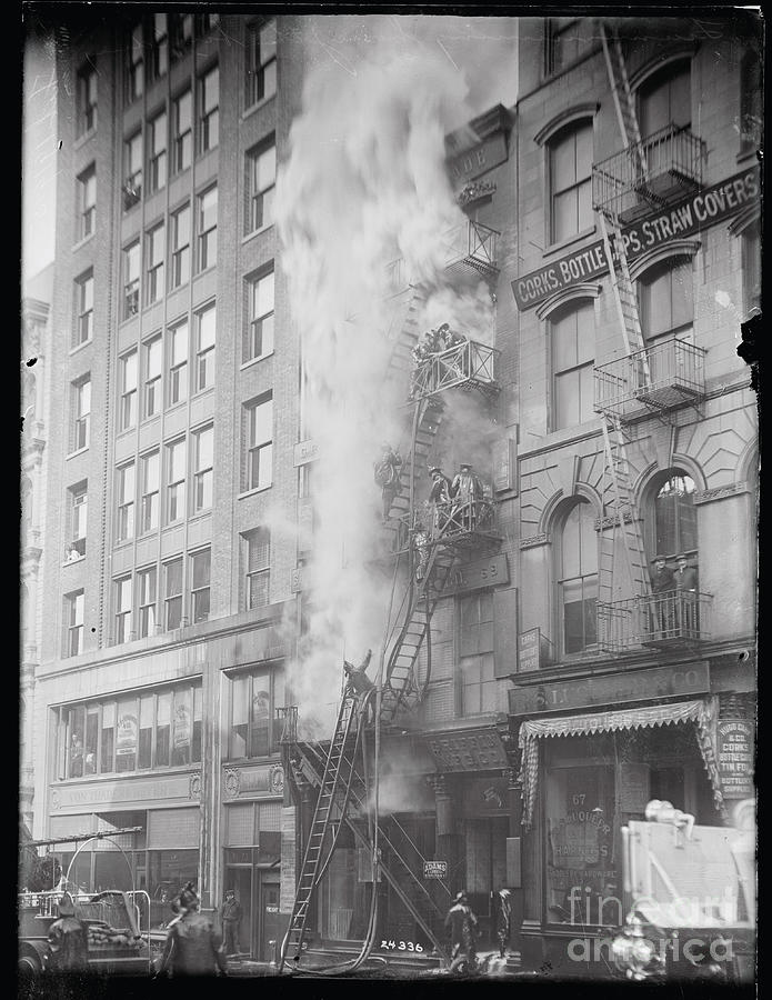 Smoke Billows And Firemen Photograph by Bettmann