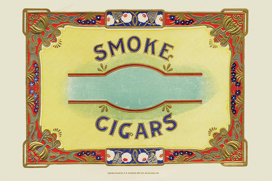 Smoke Cigars Painting by C.B. Henschmel