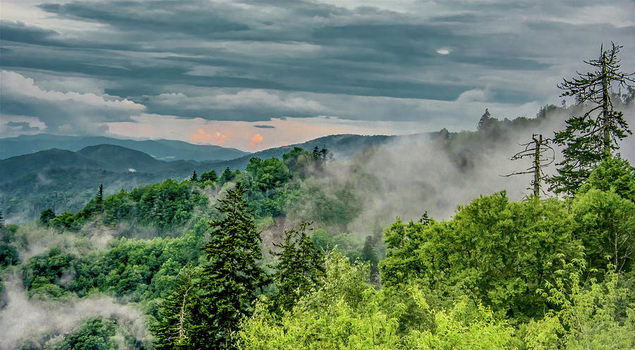 Smoke on the Mountains, Summer Afternoon Photograph by Marcy Wielfaert