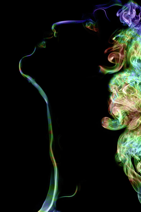 Smoke Sculpture In Green Photograph by Dangerous disco