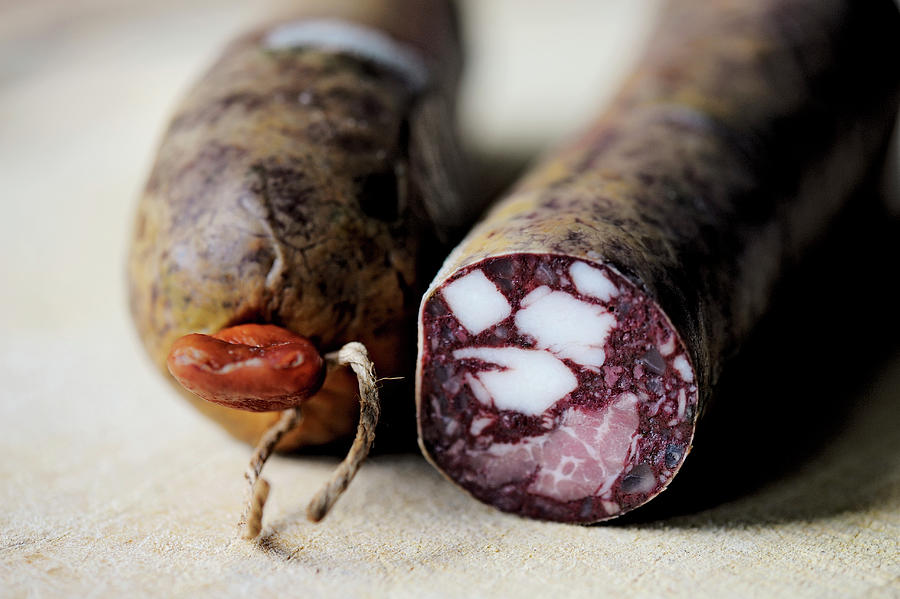 Smoked Bacon Blood Sausage In The Wreath Gut Photograph by Torri Tre