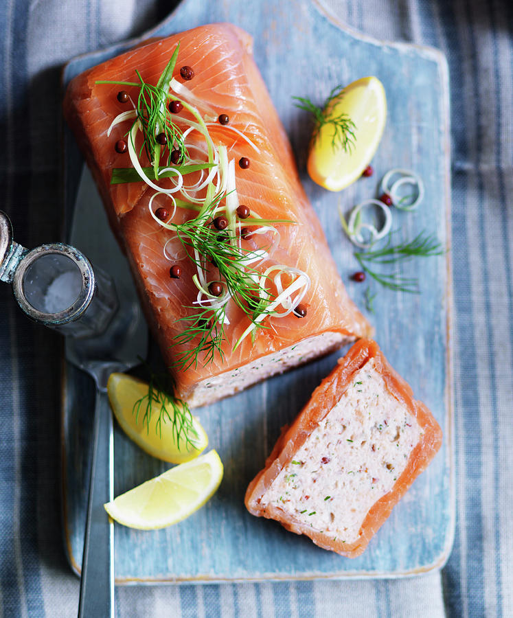 Smoked Salmon Terrine With Capers, Dill And Lemon Photograph by Karen Thomas