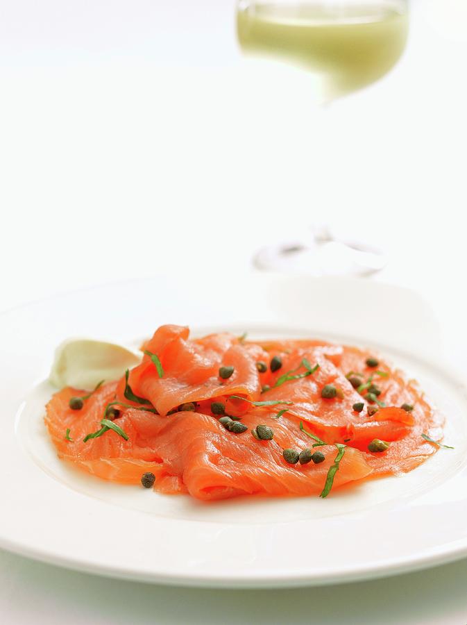 Smoked Salmon With Capers Photograph by Tim Winter - Pixels