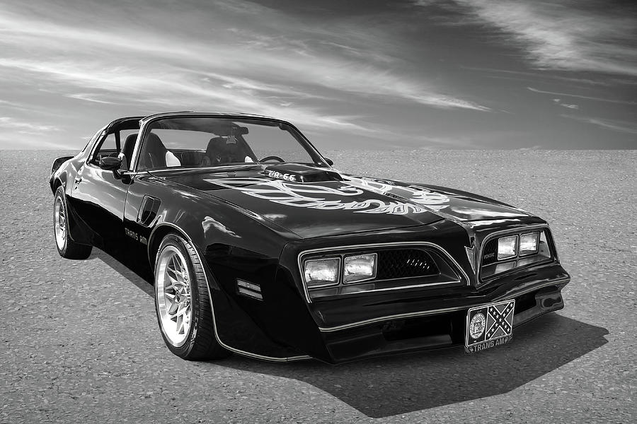 Smokey And The Bandit Trans Am in Mono Photograph by Gill Billington