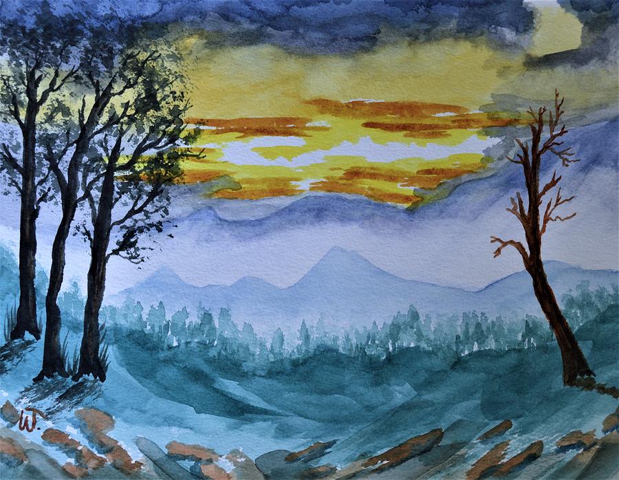 Smokey Mountain Sunset Painting by Warren Thompson