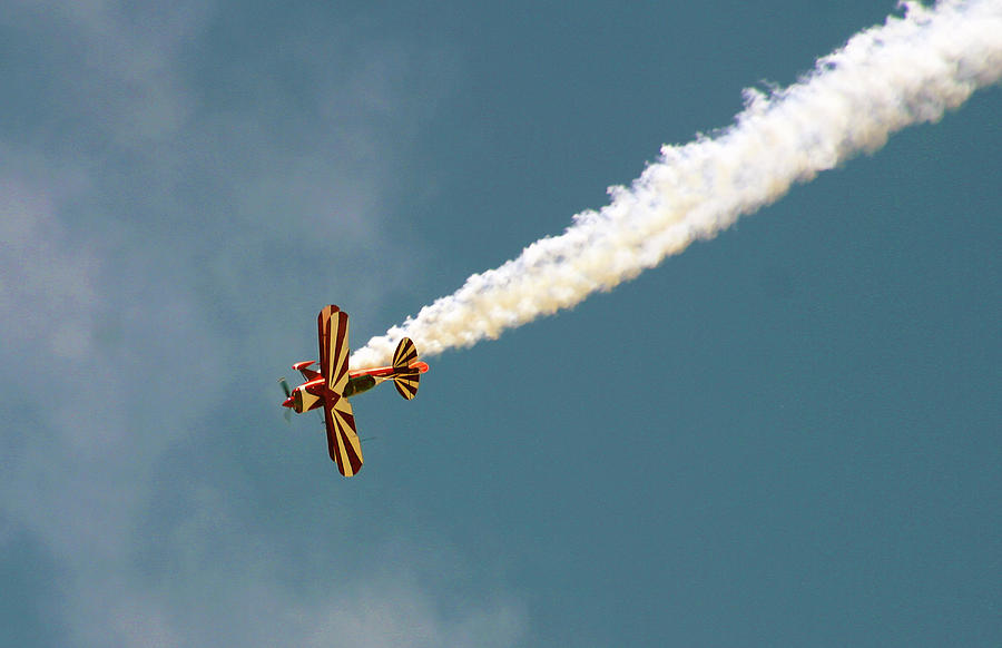 Smoking Bi-Plane Photograph by Anthony Jones