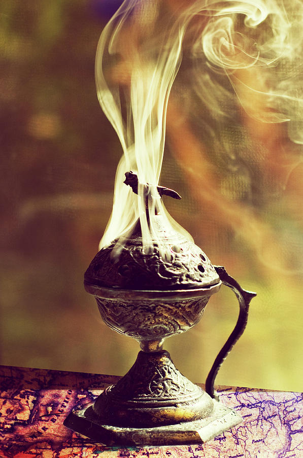 Smoking Incense Burner Photograph by Laura George