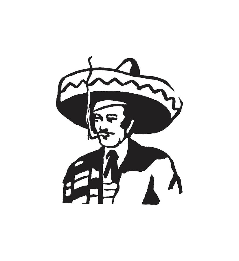 mexican man wearing sombrero