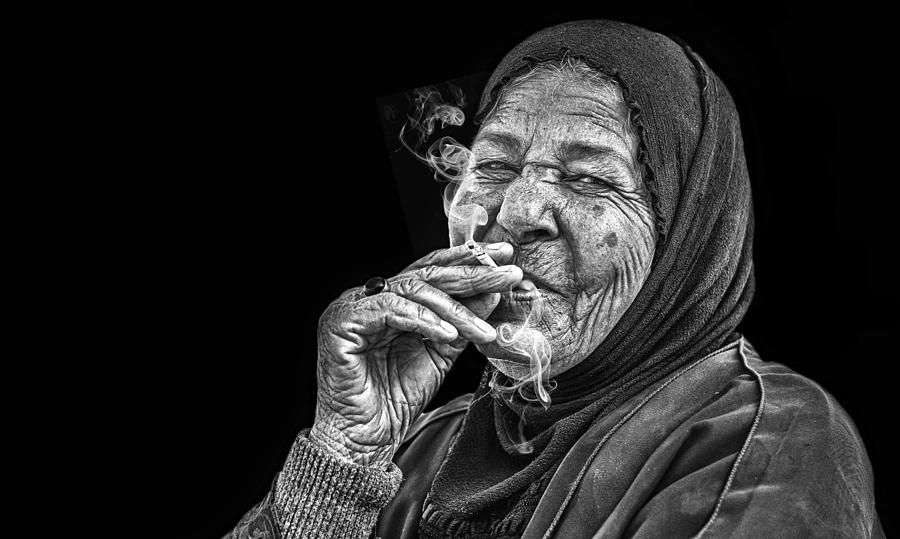 Smoking Mother Photograph By Morteza Hekmat Maram - Pixels