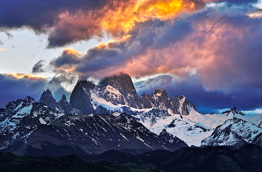 Patagonia Photograph - Smoking Mountain by Mei Xu