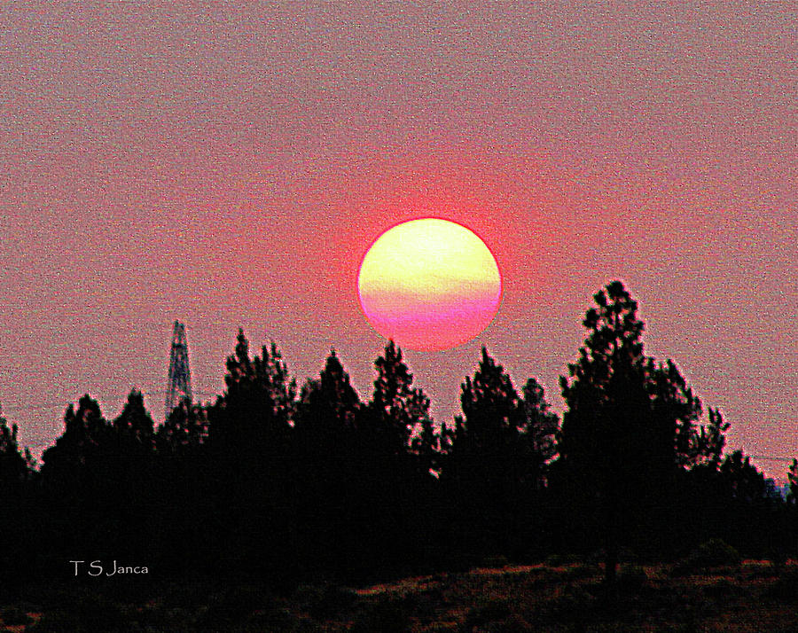 Smoky Sun Nevada Digital Art by Tom Janca