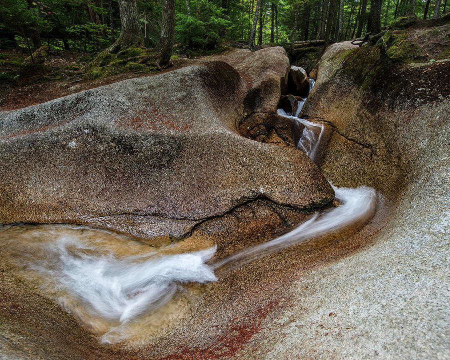 Smooth Stone Channel at Franconia Notch State Park Photograph by William Dickman