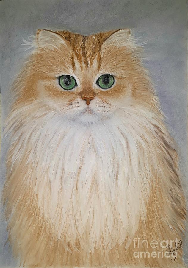 Smoothie the Cat Painting by Cybele Chaves