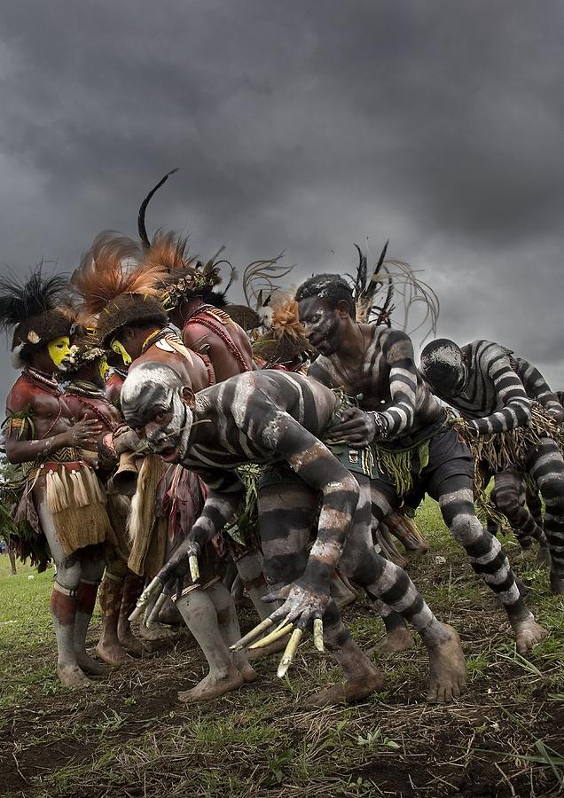 Snake Men And Hulis Dancing In Mount Photograph by Eric Lafforgue