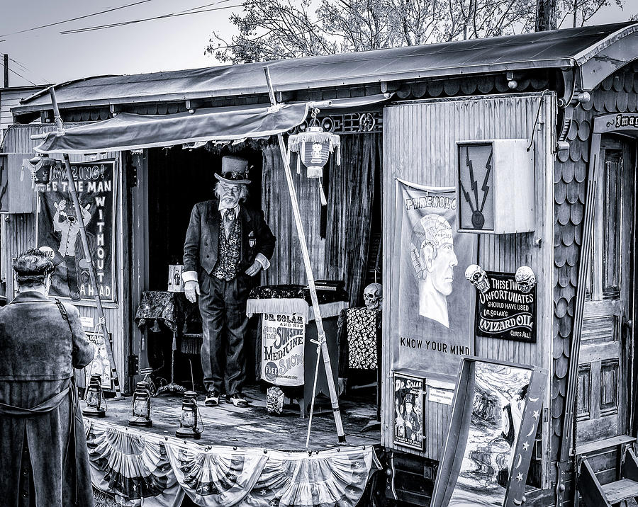 Snake Oil Salesman Photograph by Arthur Bohlmann