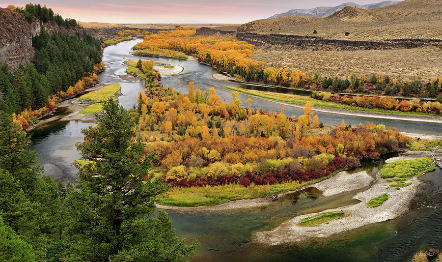 Snake River Autumn, East Idaho View Photograph by Leland D Howard