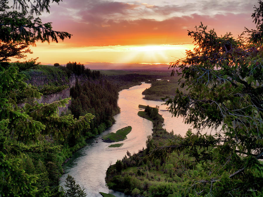 Snake River Sunset Photograph by Leland D Howard