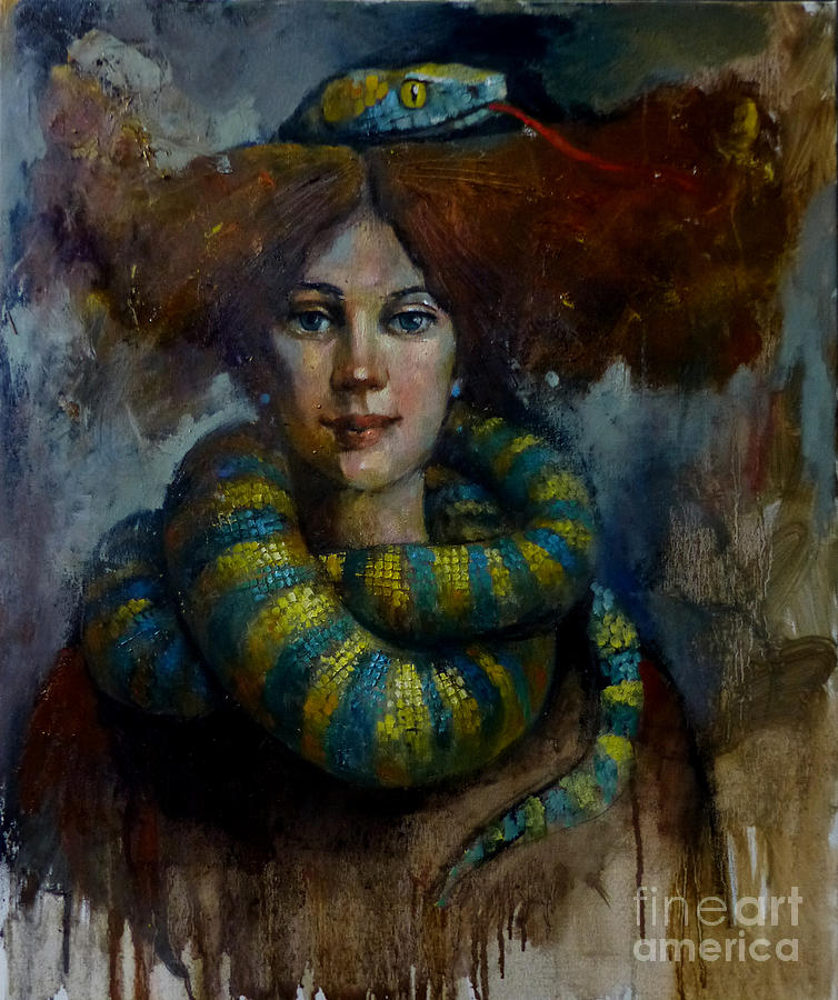 Snake Woman Painting