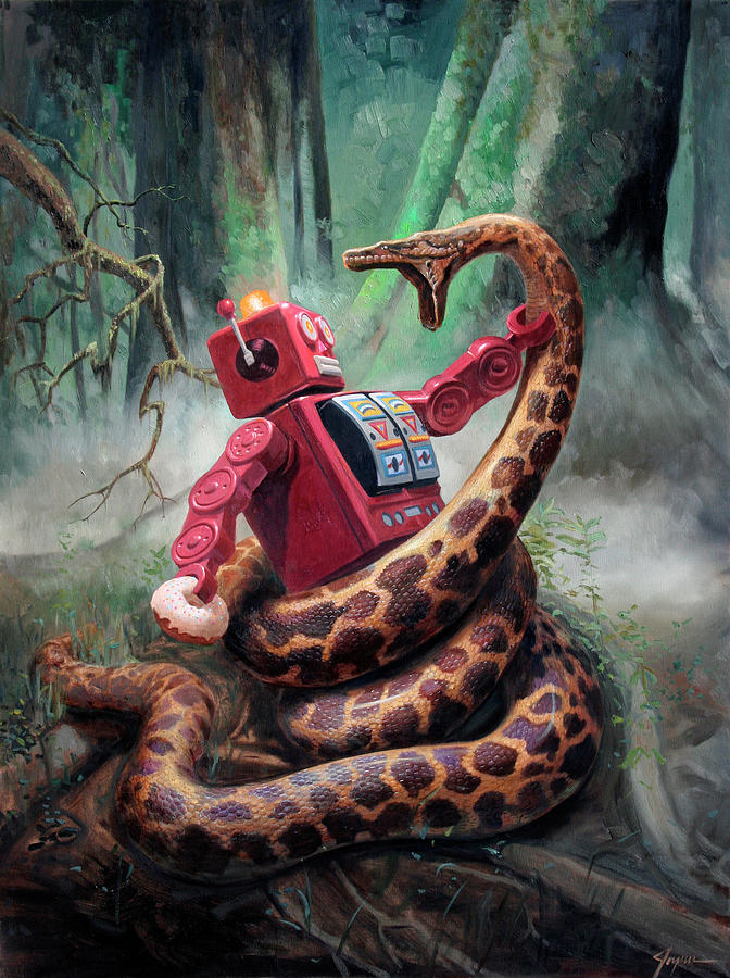 Snake Painting - Snakefight by Eric Joyner