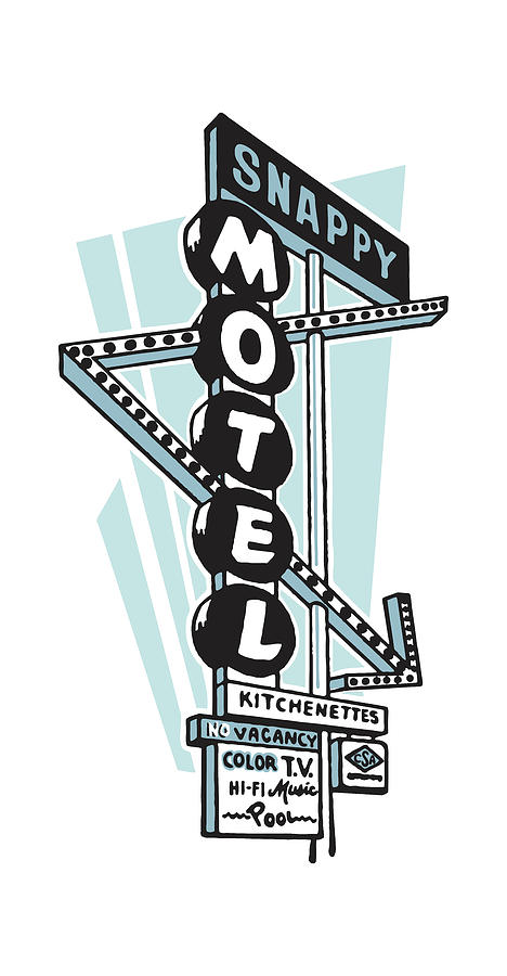 Snappy Motel Drawing by CSA Images - Fine Art America