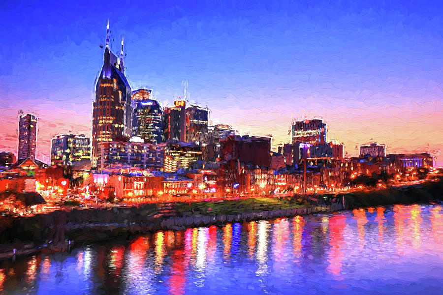 Nashville Southern Lights Painting Photograph by Carol Montoya