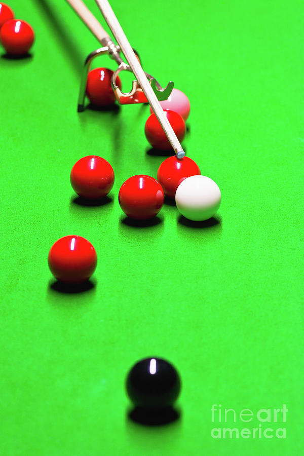 Snooker Cue On Spider Rest Photograph by Microgen Images/science Photo Library