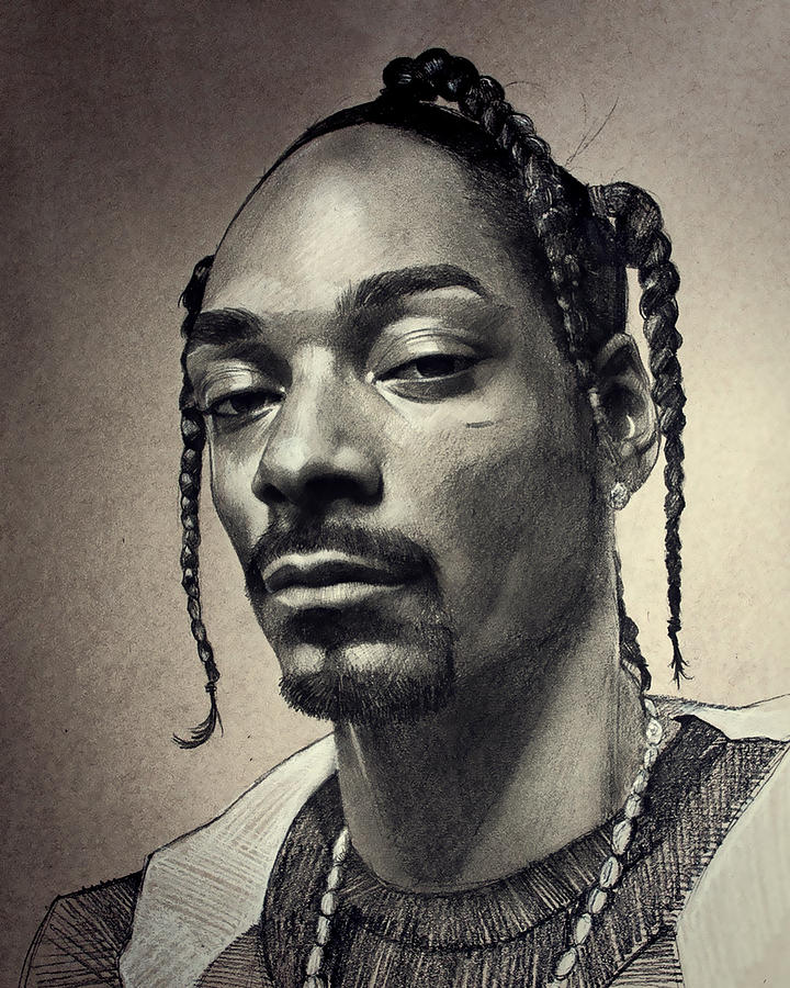 Snoop Dogg Drawing by Mounir Meghaoui