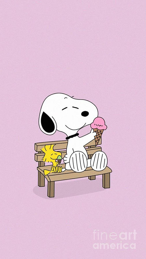 Ice Cream Digital Art - Snoopy Ice Cream by Lil Boy