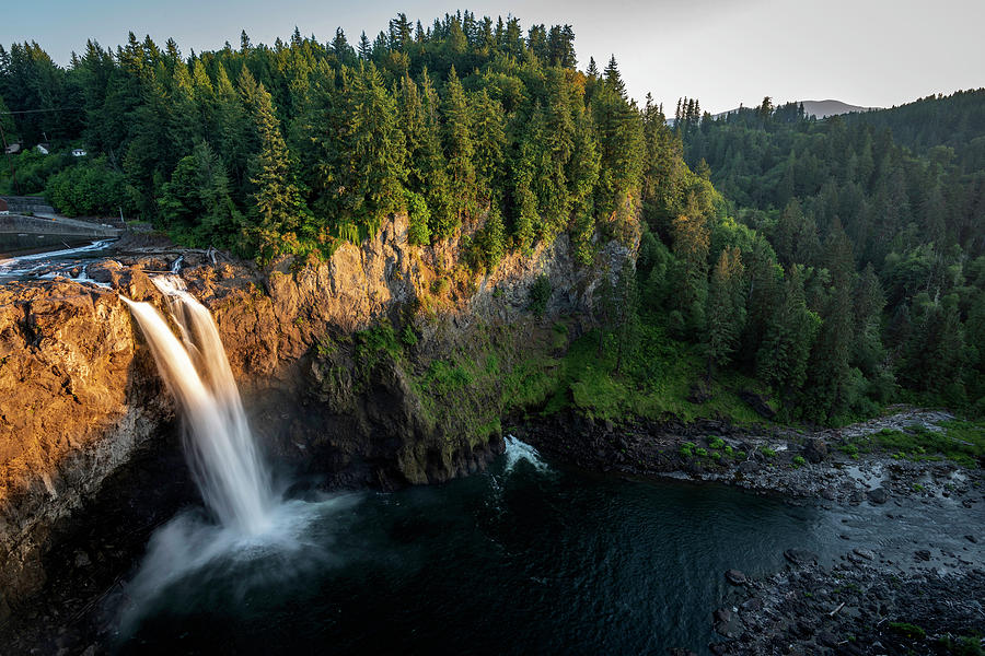 Snoqualmie Falls at Golden Hour Photograph by Scott Cunningham