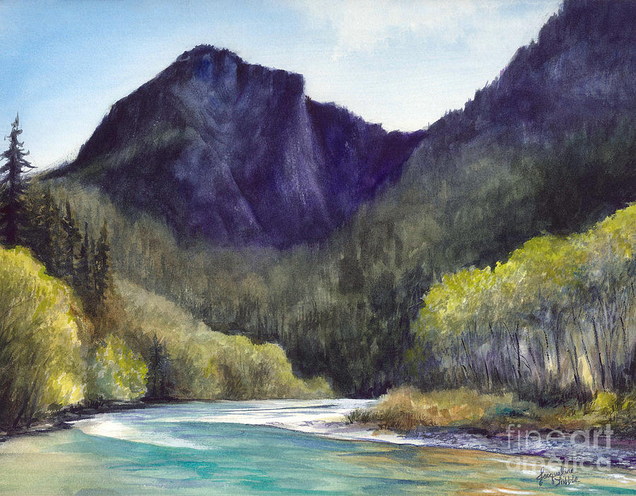 Snoqualmie Painting - Snoqualmie River by Jacqueline Tribble