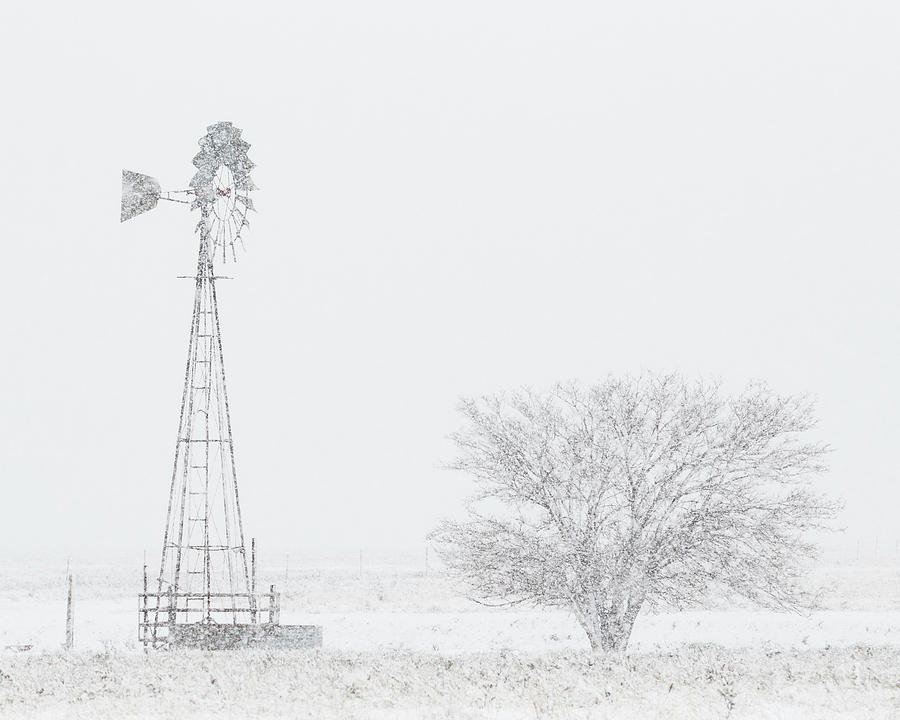Snow and Windmill 06 Photograph by Rob Graham