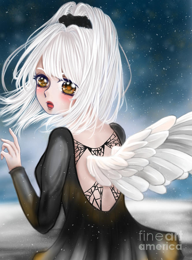 Fallen Angel portrait aiartwork aiart art digitalart fantasy anime  girl woman midjourney  Instagram