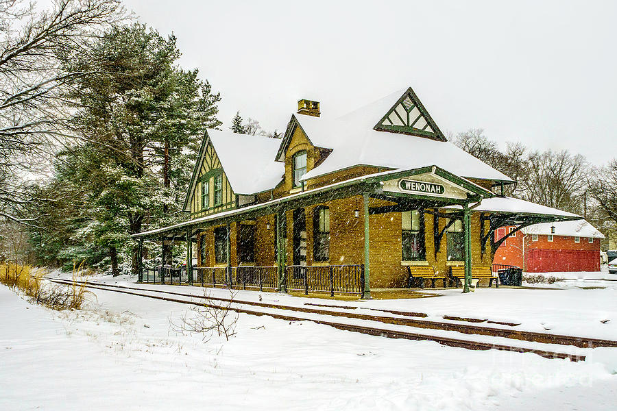 Snow at Wenonah Station Photograph by Nick Zelinsky Jr